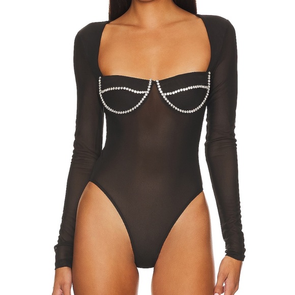 REVOLVE Tops - Long Sleeve Mesh Bodysuit